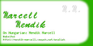 marcell mendik business card